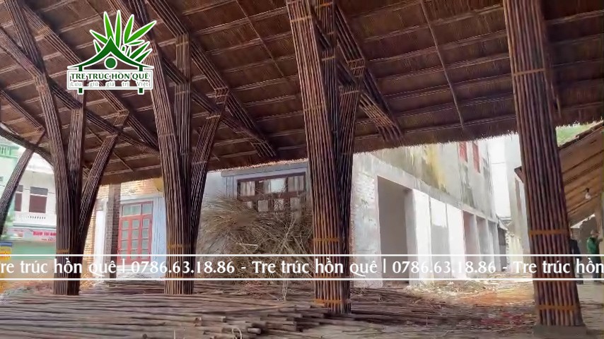 Lợp mái guột nhà tầm vông tại Ninh Bình